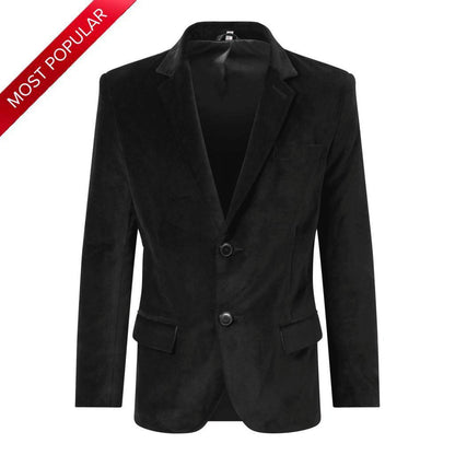 Black Velvet Slim Fit Formal Blazer (G20-VELVET) Rose Eleusis