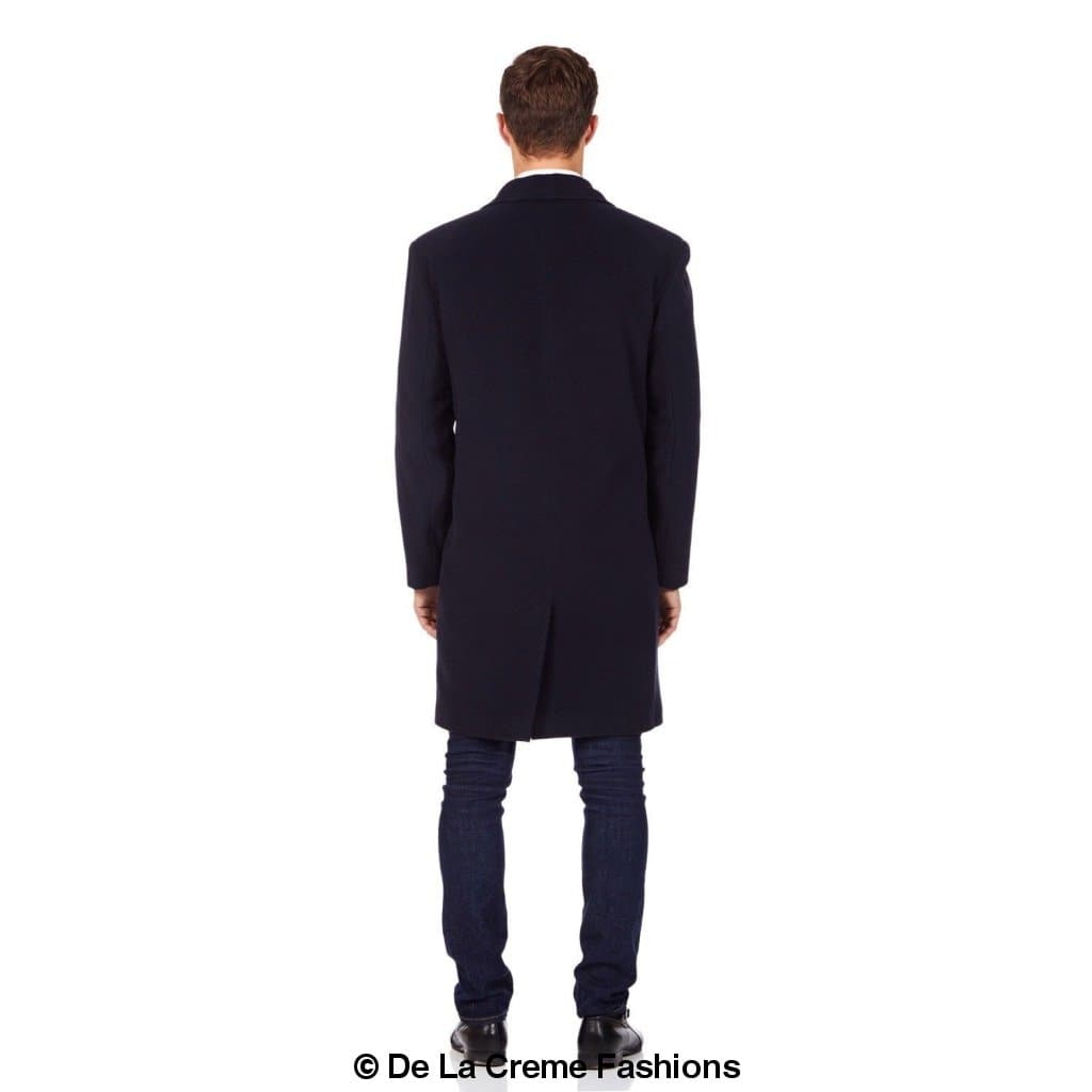 De La Creme MAN - Wool & Cashmere Blend Formal Security Overcoat Rose Eleusis