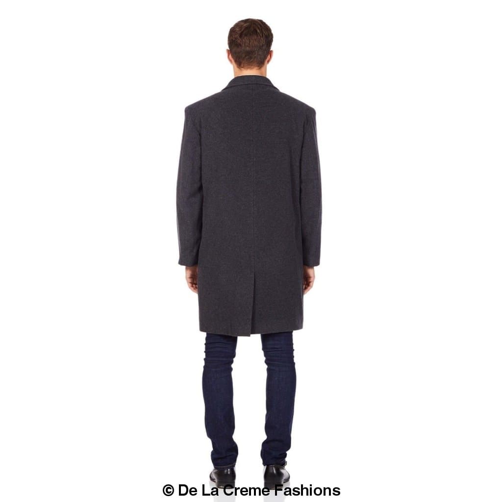 De La Creme MAN - Wool & Cashmere Blend Formal Security Overcoat Rose Eleusis