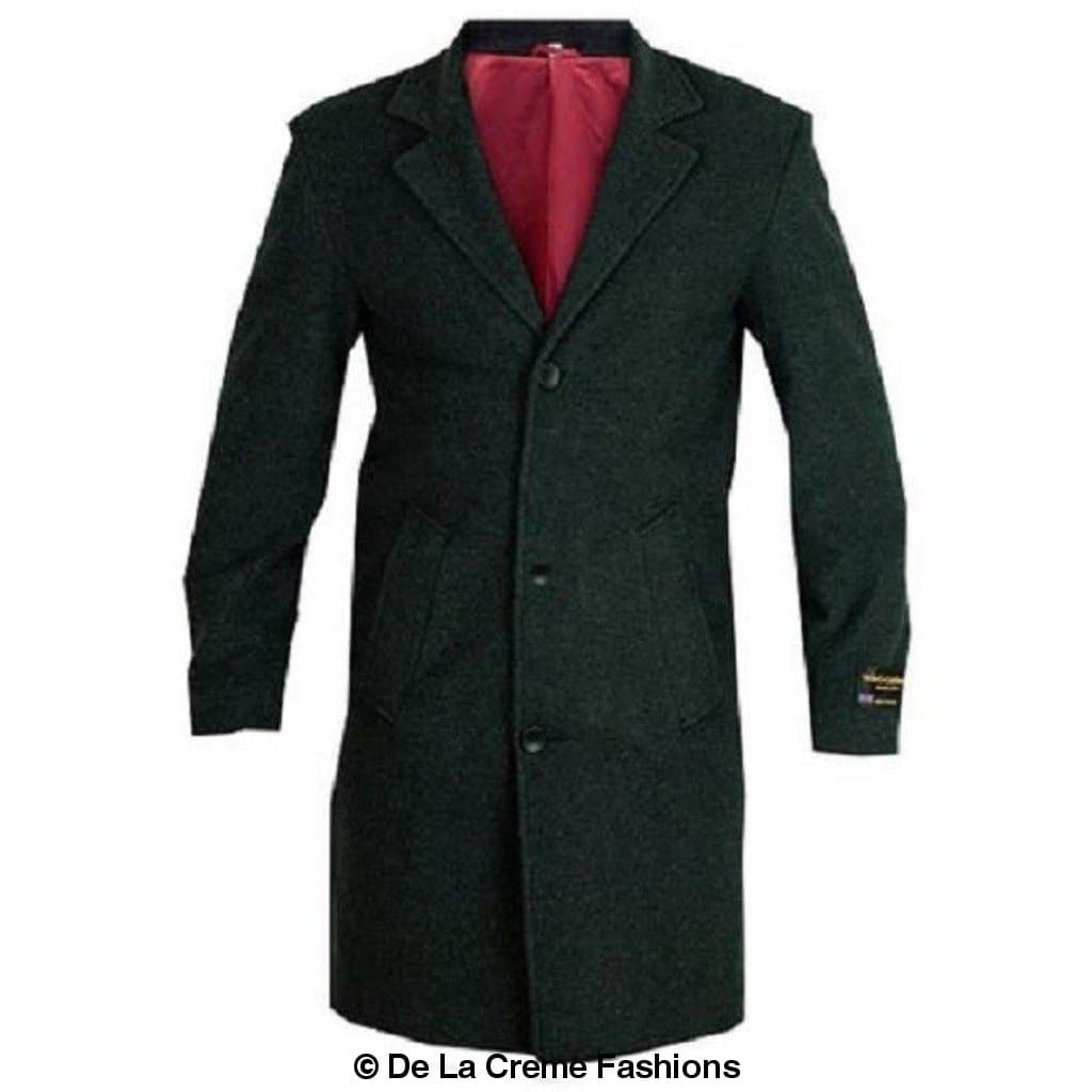 De La Creme MAN - Wool & Cashmere Blend Formal Security Overcoat Rose Eleusis