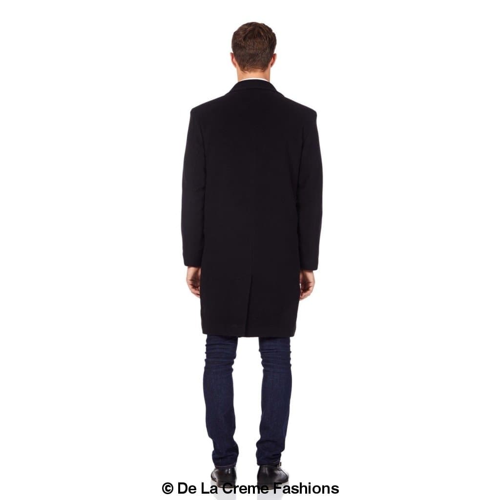 De La Creme MAN - Wool & Cashmere Blend Formal Security Overcoat Rose Eleusis