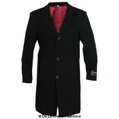 De La Creme MAN - Wool & Cashmere Blend Formal Security Overcoat Rose Eleusis