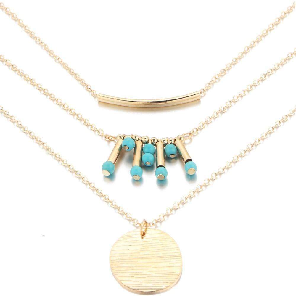 Turquoise Multilayer Necklace Jasper