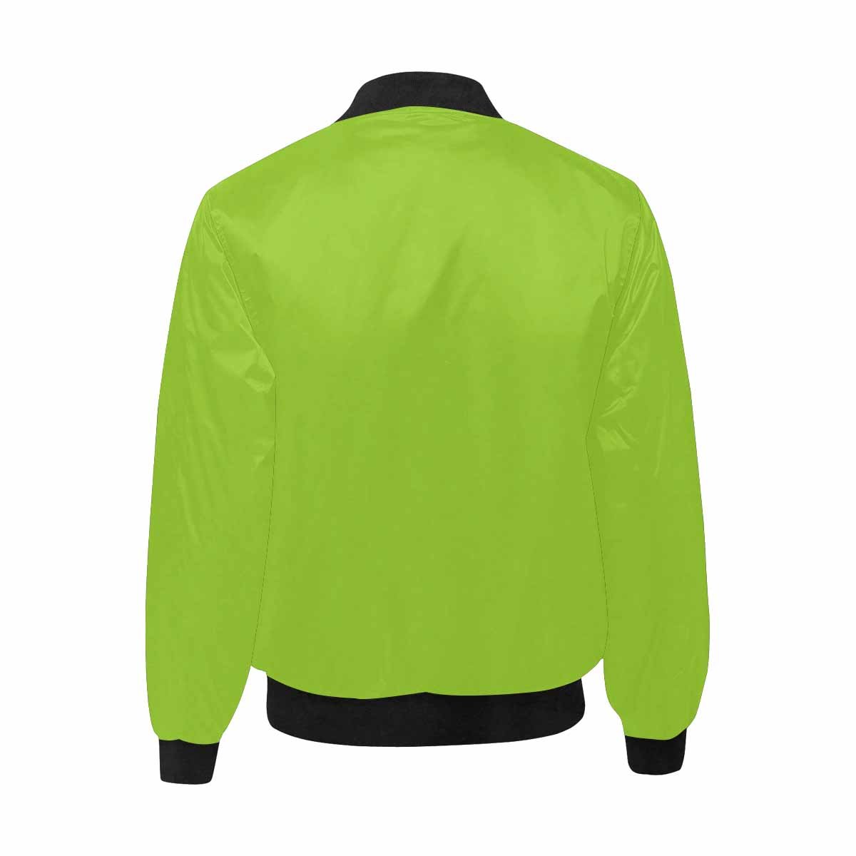 Mens Jacket, Yellow Green and Black Bomber Jacket Grey Coco