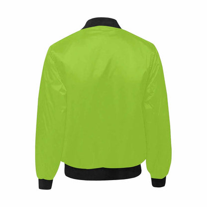 Mens Jacket, Yellow Green and Black Bomber Jacket Grey Coco