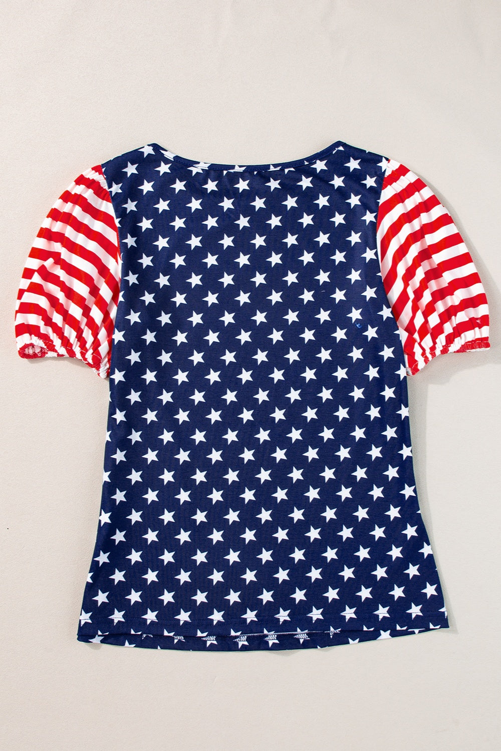 Stars and Stripes Round Neck Short Sleeve Top Trendsi