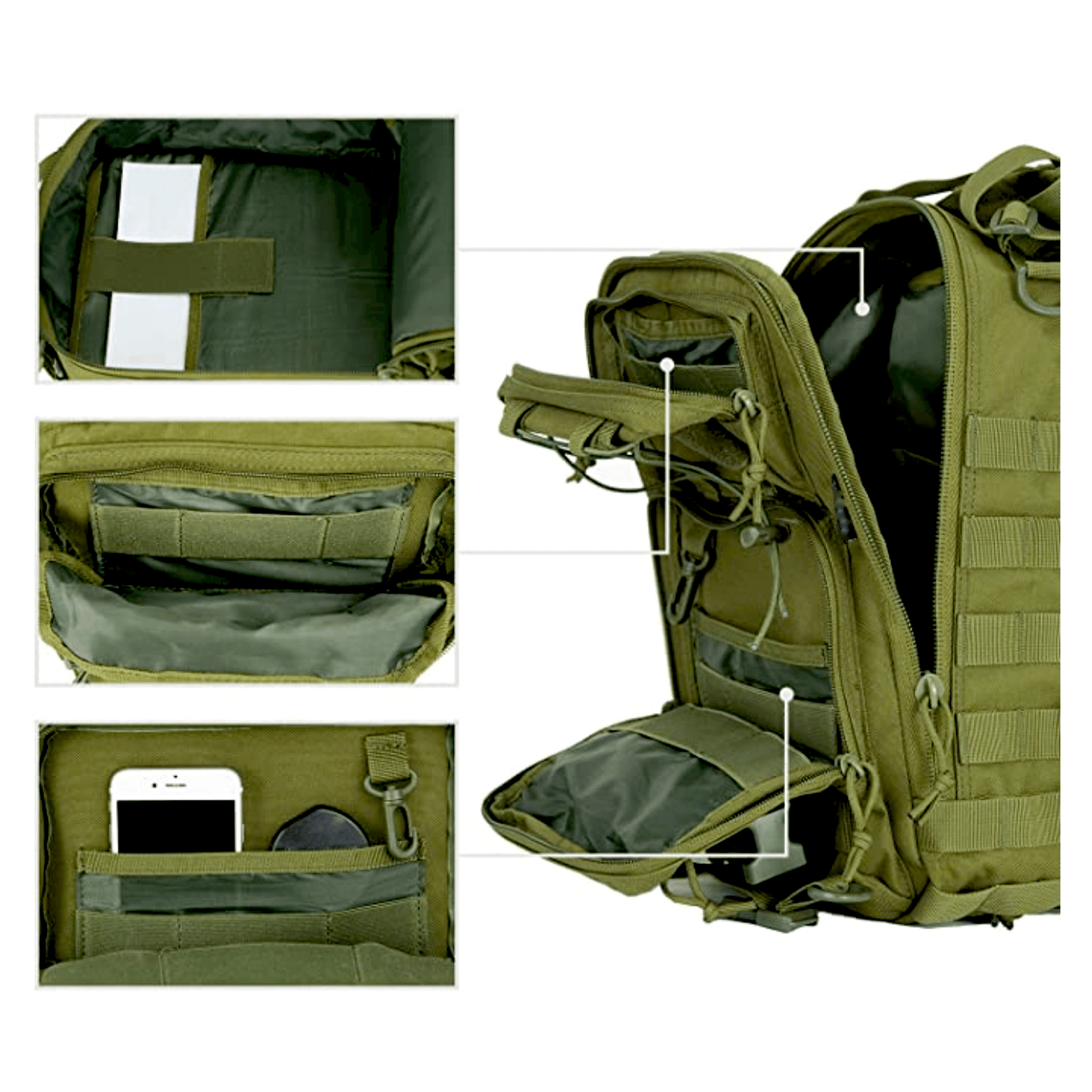 Tactical Medium Sling Range Bag Black Lavender