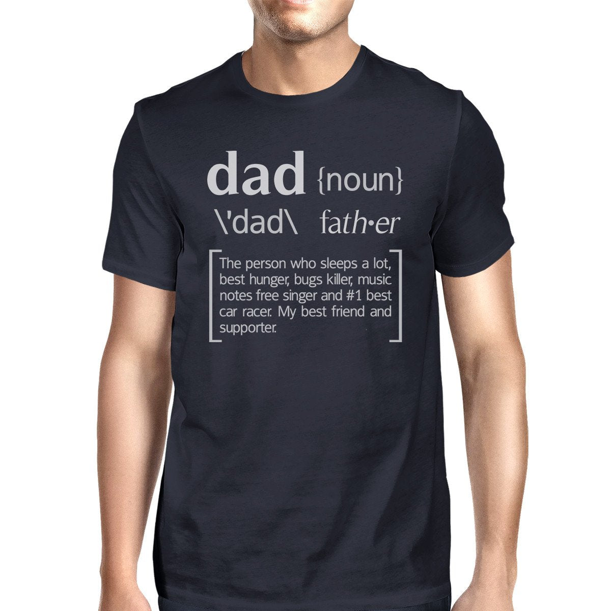 Dad Noun Navy Graphic T-shirt For Men Unique Dad Teal Tiger