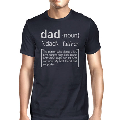 Dad Noun Navy Graphic T-shirt For Men Unique Dad Teal Tiger