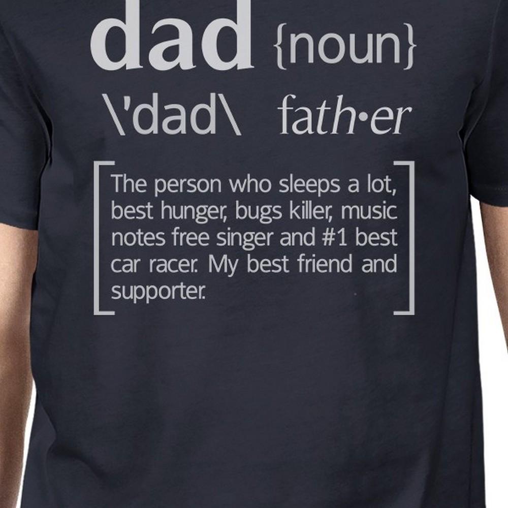 Dad Noun Navy Graphic T-shirt For Men Unique Dad Teal Tiger