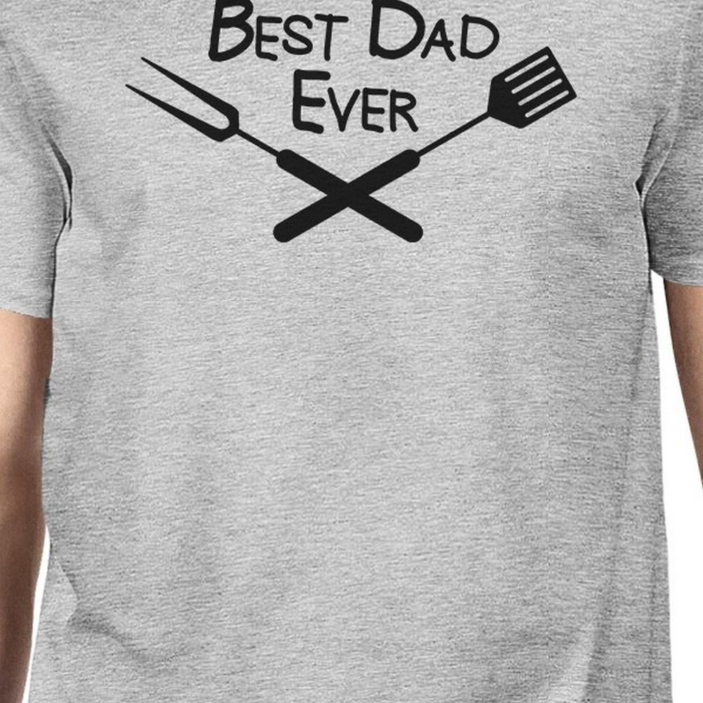 Best Bbq Dad Mens Gray Funny Graphic T-Shirt Cute Teal Tiger