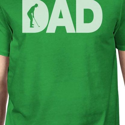 Dad Golf 1 Green Graphic T-shirt For Men Funny Teal Tiger