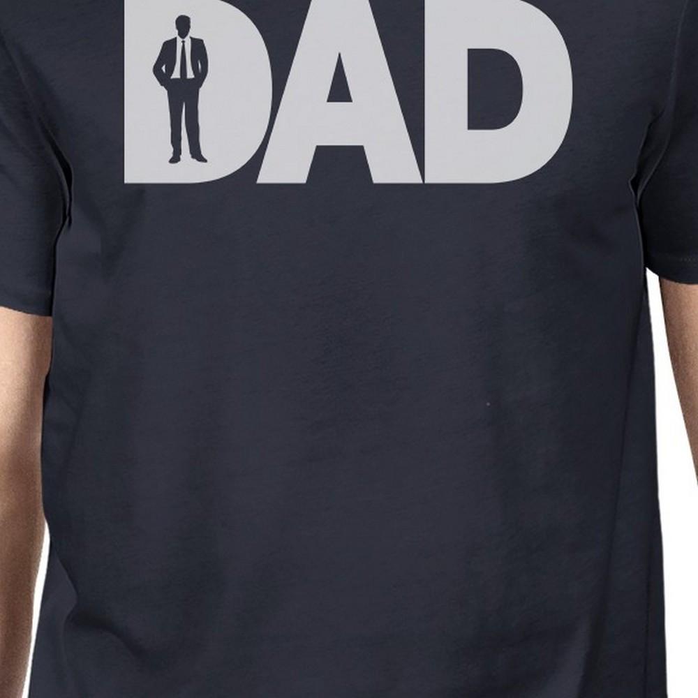 Dad Business Mens Navy Round Neck T-Shirt Funny Teal Tiger