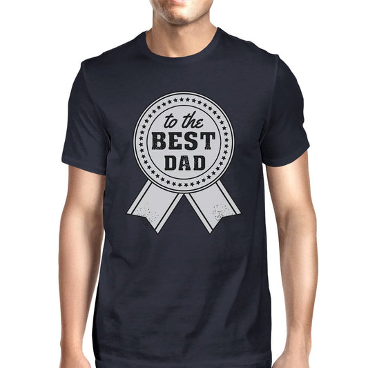 To The Best Dad Mens Navy Vintage Style Shirt Teal Tiger