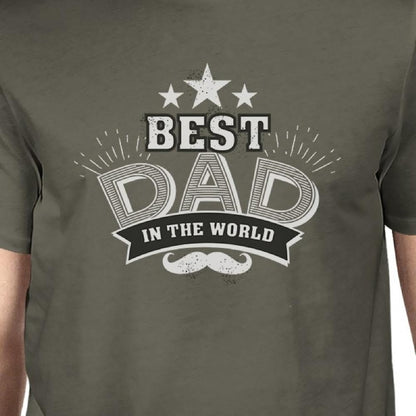 Best Dad In The World Mens Vintage Style Shirt Teal Tiger