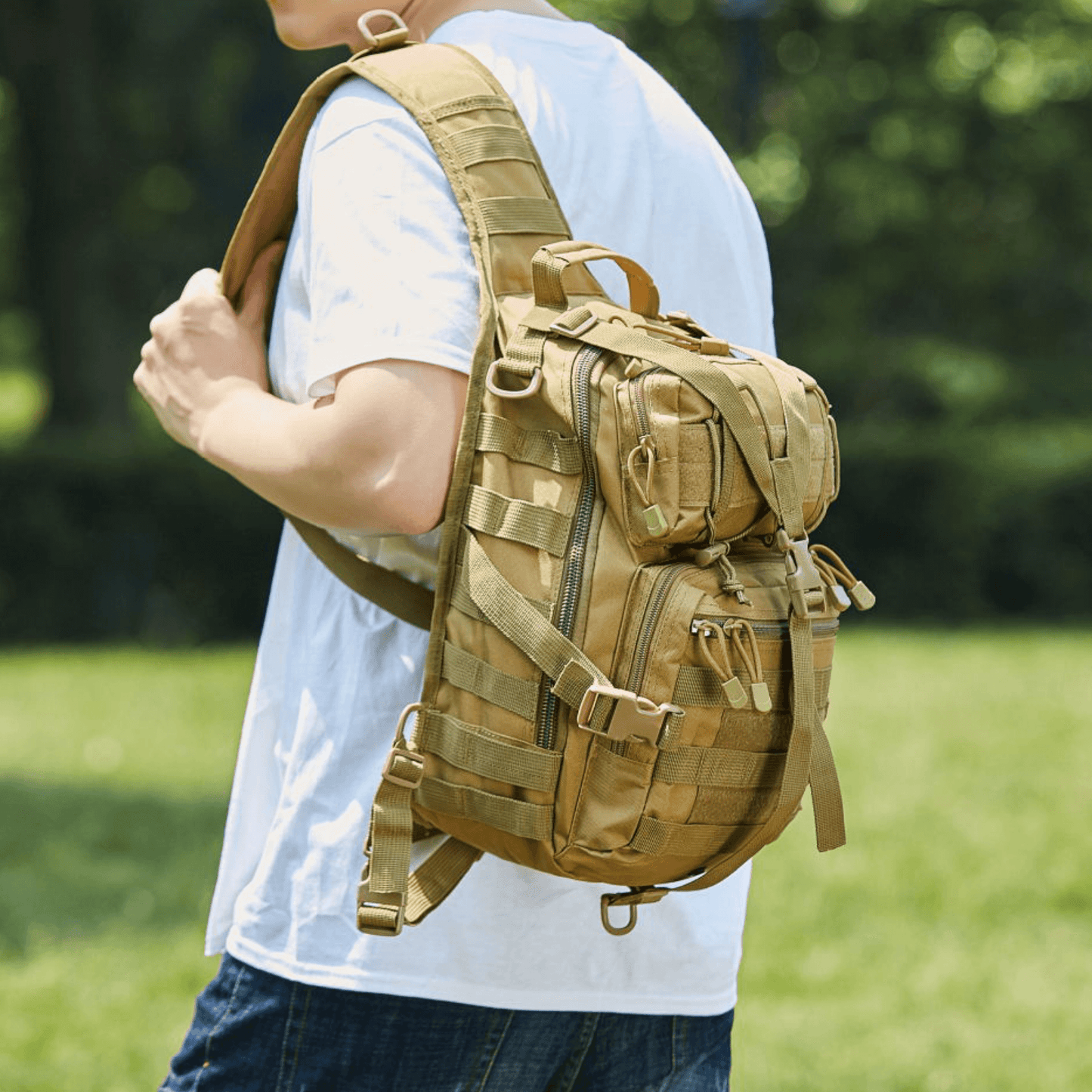 Tactical Medium Sling Range Bag Black Lavender