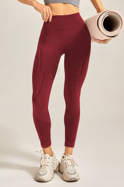 Wide Waistband Long Active Pants Trendsi