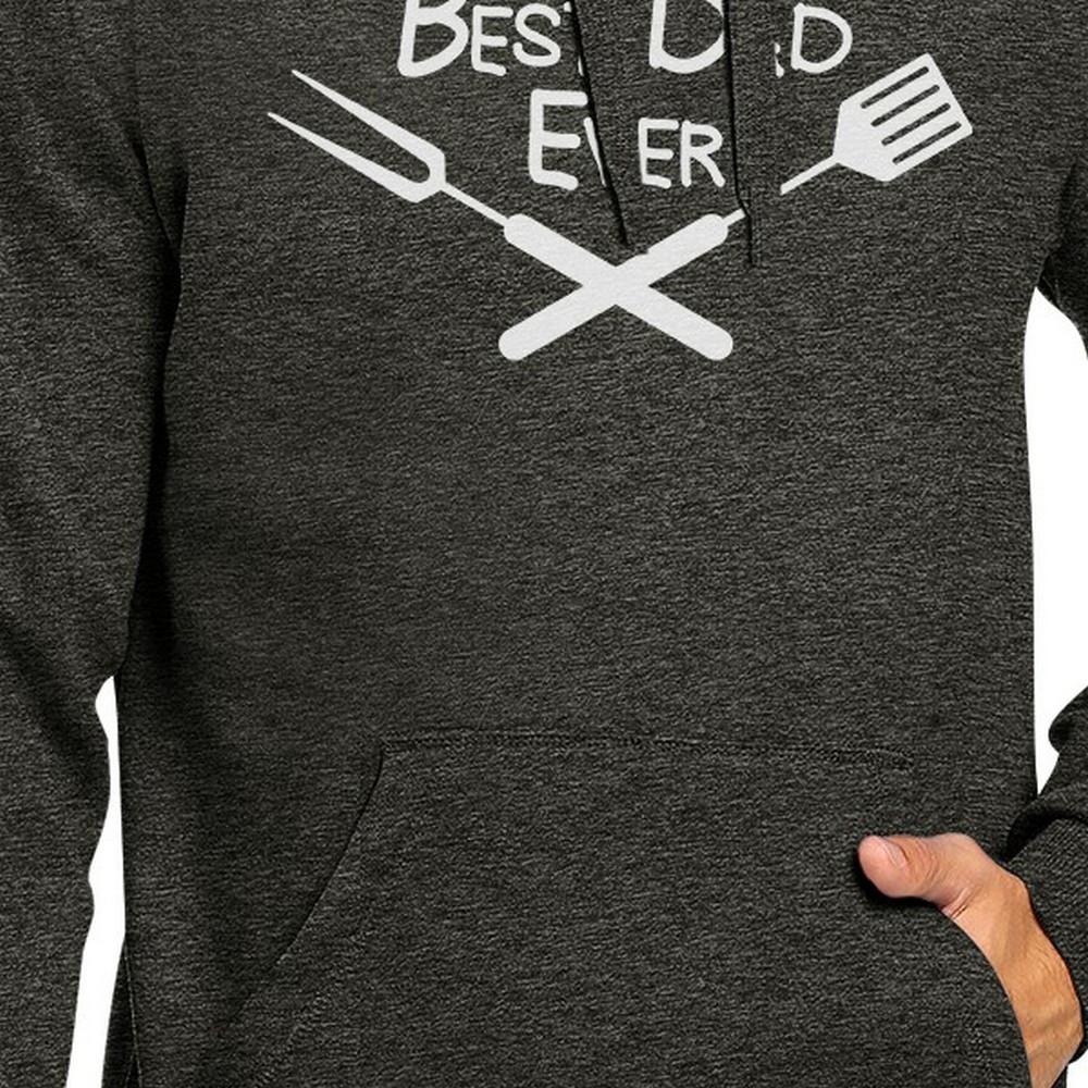 Best Bbq Dad Dark Grey Unisex Hoodie Pullover Teal Tiger