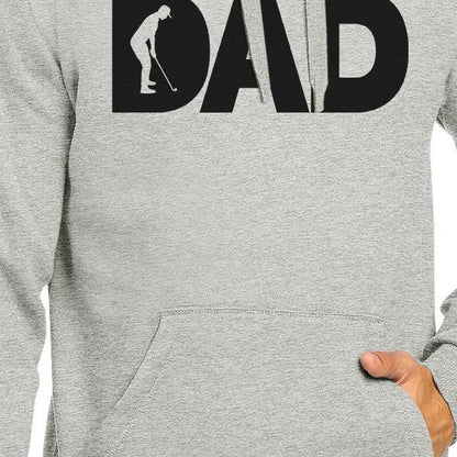 Dad Golf Unisex Grey Hoodie Funny Design Hoodie Teal Tiger