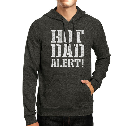 Hot Dad Alert Unisex Dark Gray Pullover Hoodie Teal Tiger