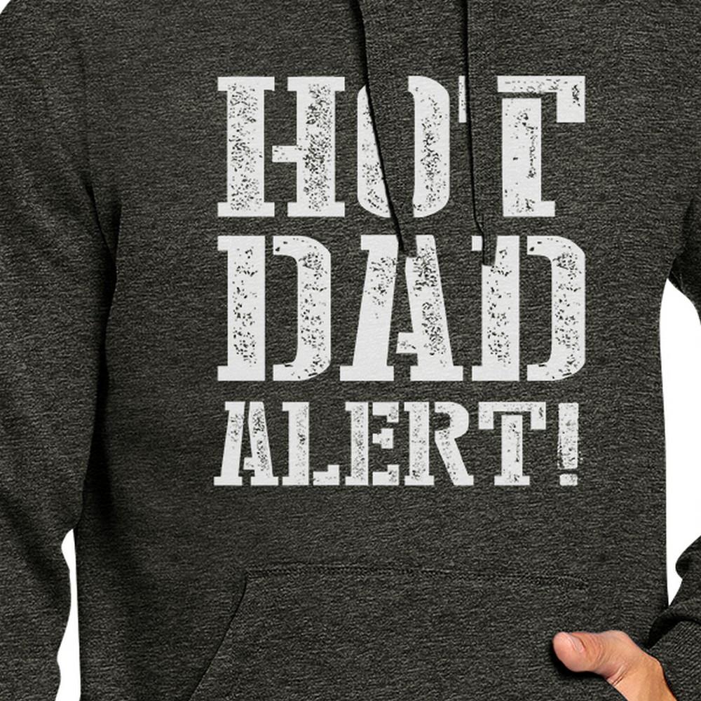 Hot Dad Alert Unisex Dark Gray Pullover Hoodie Teal Tiger