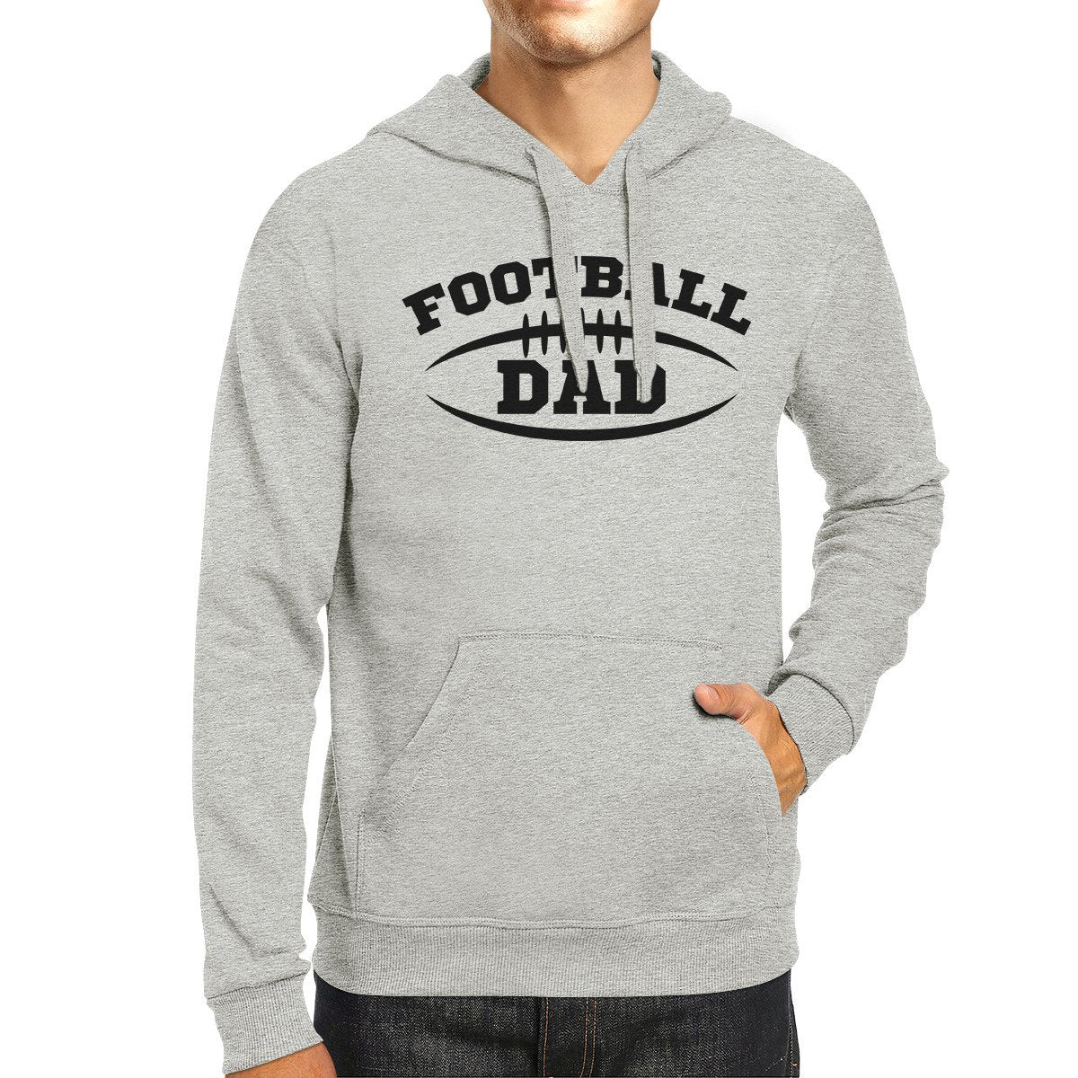 Football Dad Men's Grey Hoodie Funny Dad Hoodie Teal Tiger