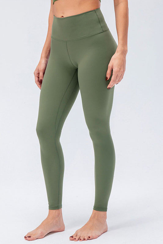 Wide Waistband Slim Fit Active Leggings Trendsi