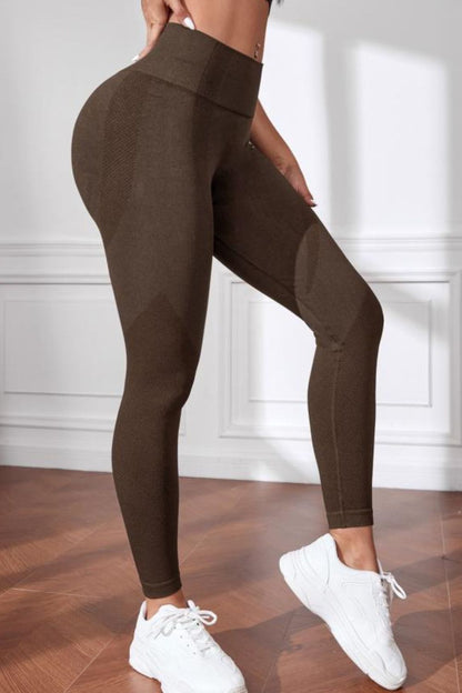 High Waistband Long Active Pants Trendsi