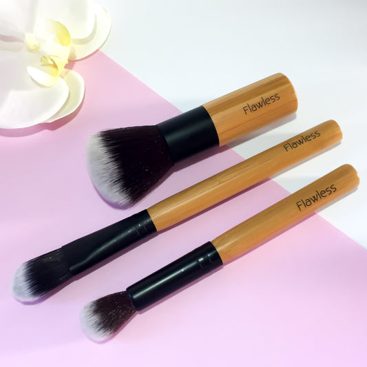 Makeup Brush Set Trio - Fresh Amaranth Helios