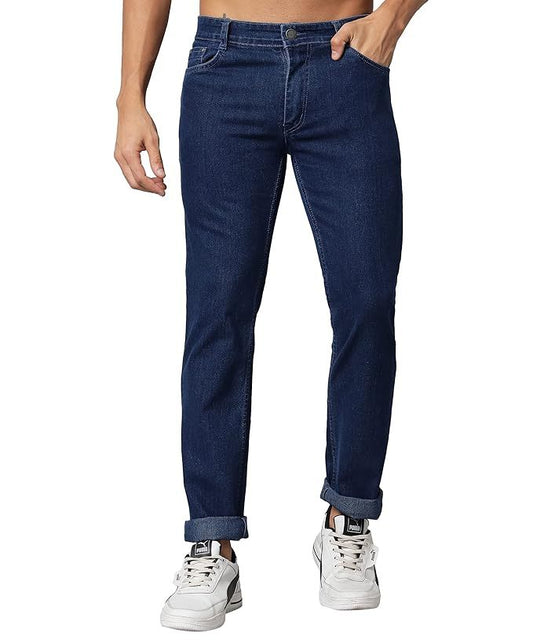 Men's Clean Look Regular Fit Jeans  (Size-S) (Color-BLUE) Cerulean Almond