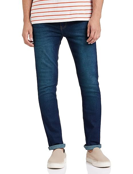 Men Faded look Jeans (Size-M) (Color-DARK BLUE) Periwinkle Phanes