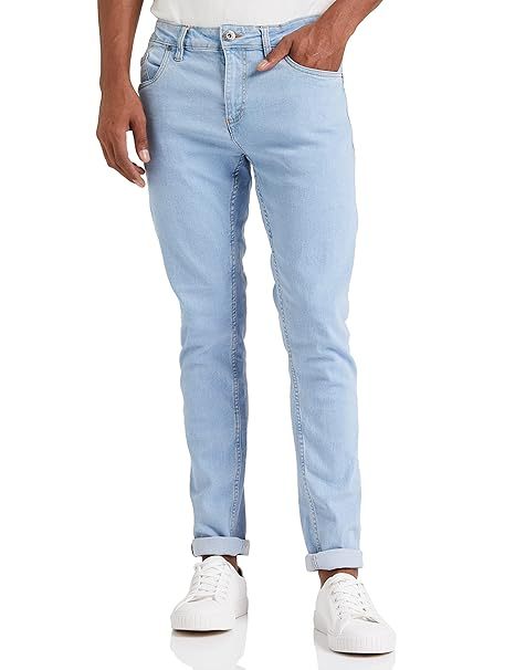 Men Faded look Slim Fit Jeans (Size-M) (Color-LIGHT BLUE) Periwinkle Phanes