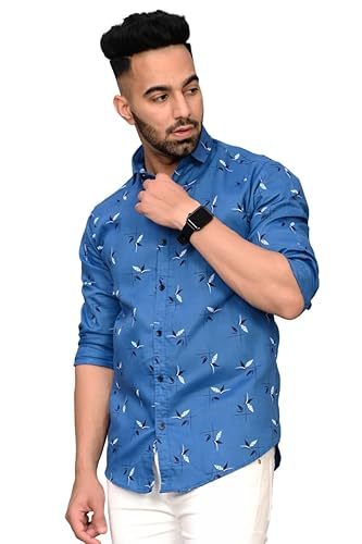 Cotton, Skin Friendly Shirts for Men (Size-XL) (Color-TEAL) Crimson Windroot