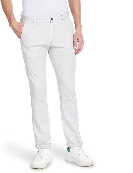 Men's Formal Slim Trouser (Size-34) (Color-WHITE) Periwinkle Phanes