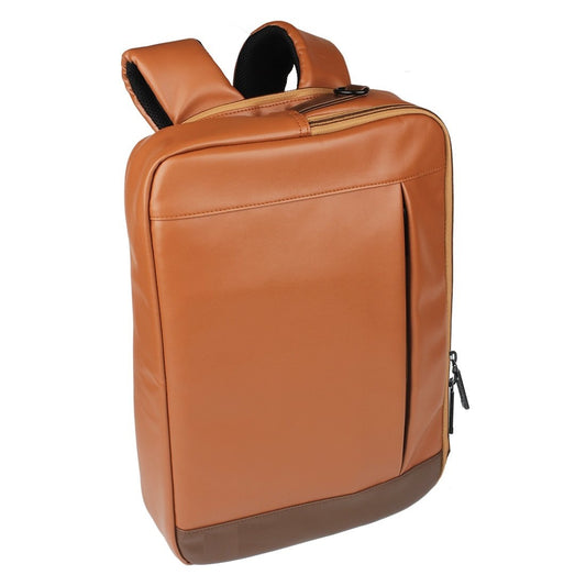 Slim Laptop Leather Backpack BROWN Blush Amphitryon