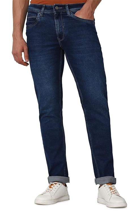 Men Classic Straigh fit Jeans (Size-XL) (Color-BLUE) Cerulean Almond