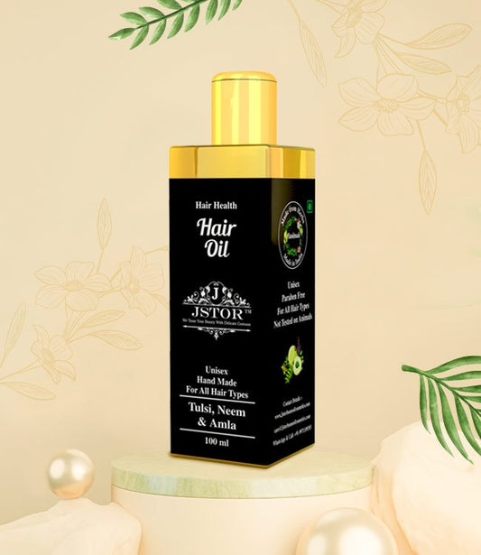 Tulsi Neem Amla Hair Health Oil Amber Helios