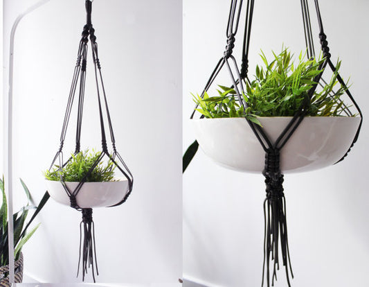 Macrame Plant Hanger Silver Simba