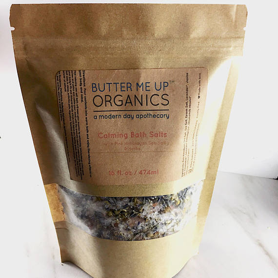 Calming Bath Salts / Detox / Relaxation / Lavender White Smokey