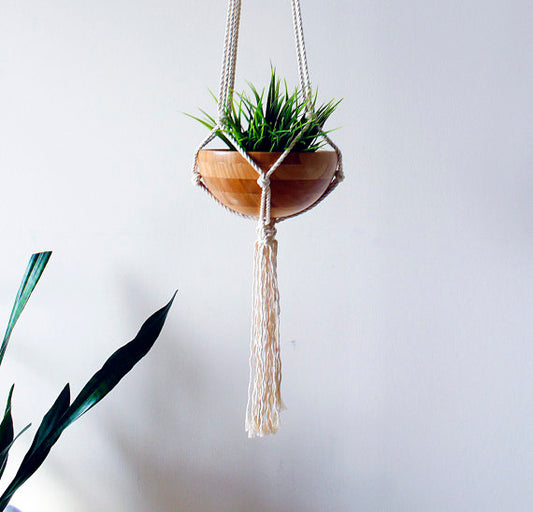 Macrame Plant Hanger Silver Simba