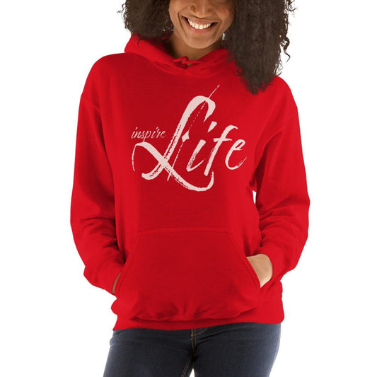 Womens Hoodie - Pullover Hooded Sweatshirt - Graphic/inspire Life Grey Coco