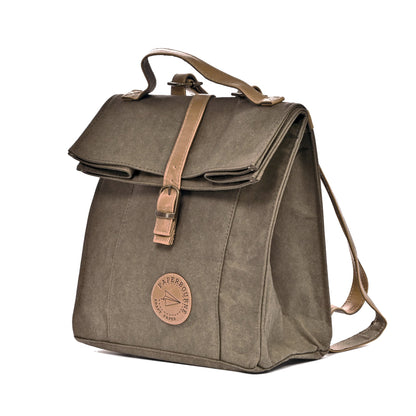 Luna - kraft paper backpack Lime Hermione