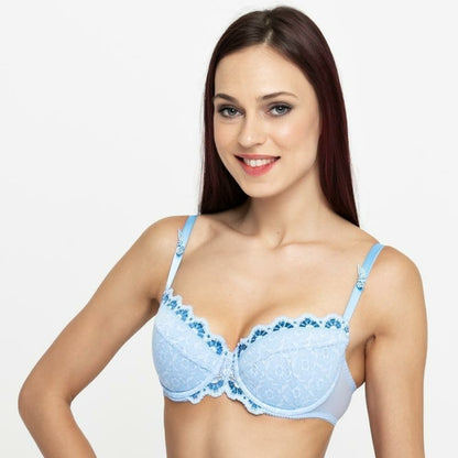 Lavinia Charm Lace Padded Balcony Bra Lime Lucy