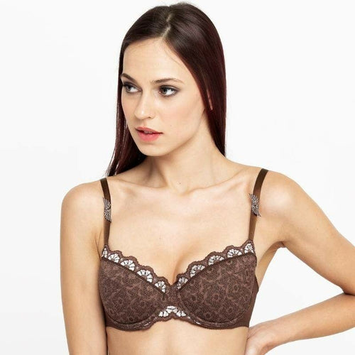 Lavinia Charm Lace Padded Balcony Bra Lime Lucy