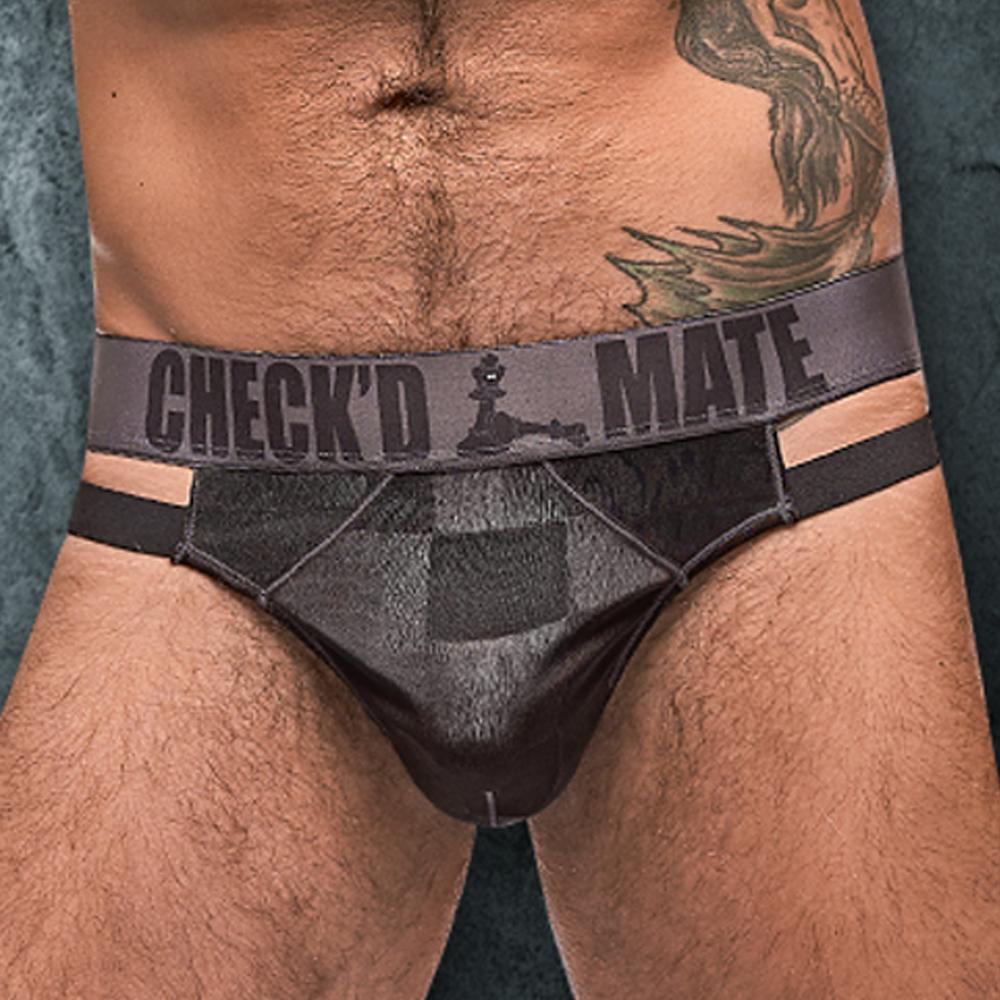 Male Power 411251 Checked Mate Cutout Thong Ochre Pandora