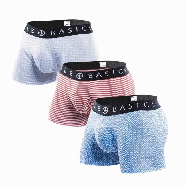 MaleBasics New Trunk Boxer Shorts 3-Pack Aquamarine Icarus