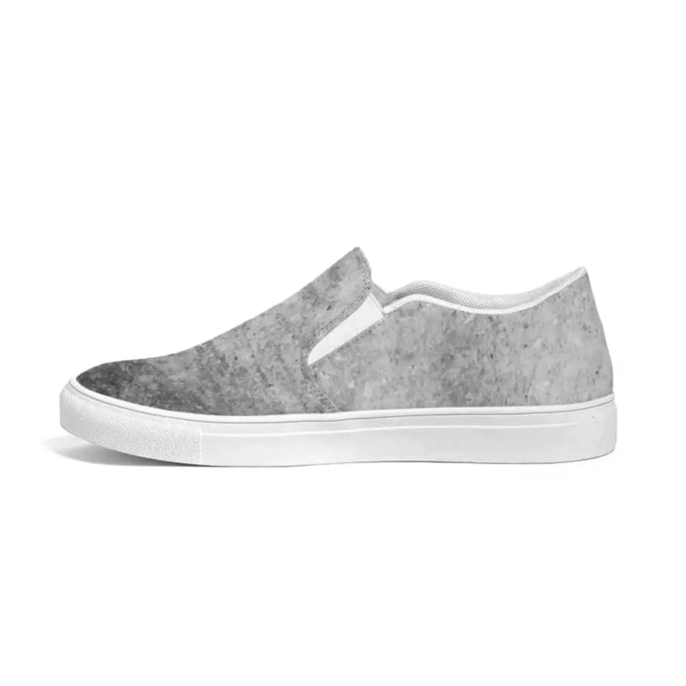 Mens Sneakers, Grey Low Top Slip-on Canvas Sports Shoes - E3t375 Grey Coco