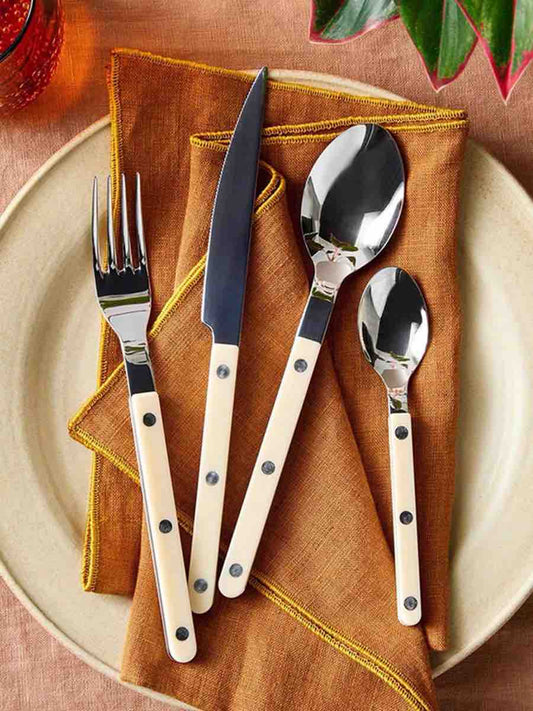 Nordic Bistrot Style 8-Pics Flatware Set ( $4.9 Each ) - Bistrot Silver Rosemary