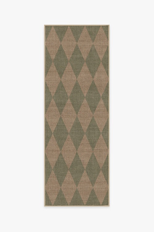 Palazzo Sage Green Re-Jute Rug Cerise Coconut