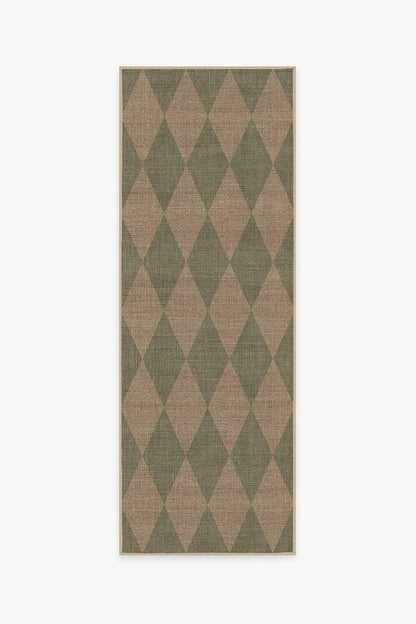 Palazzo Sage Green Re-Jute Rug Cerise Coconut